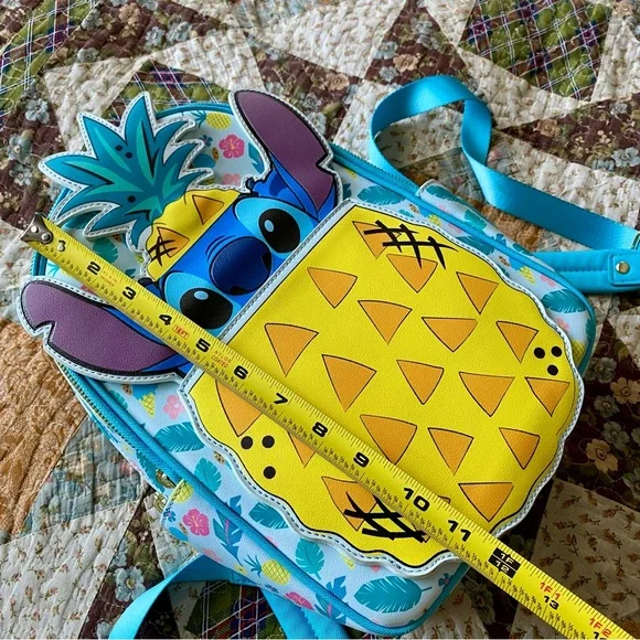 Loungefly Disney Lilo & Stitch peekaboo Pineapple Mini Backpack aloha cute - Picture 8 of 9